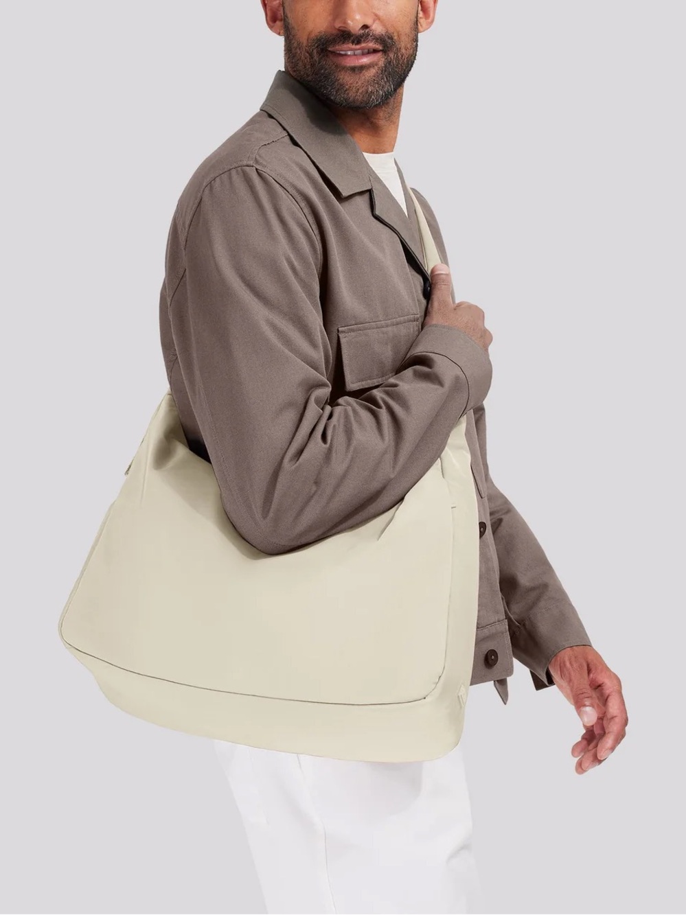 AWAY | Large Featherlight Crossbody in Salt White - Picture 2 of 14